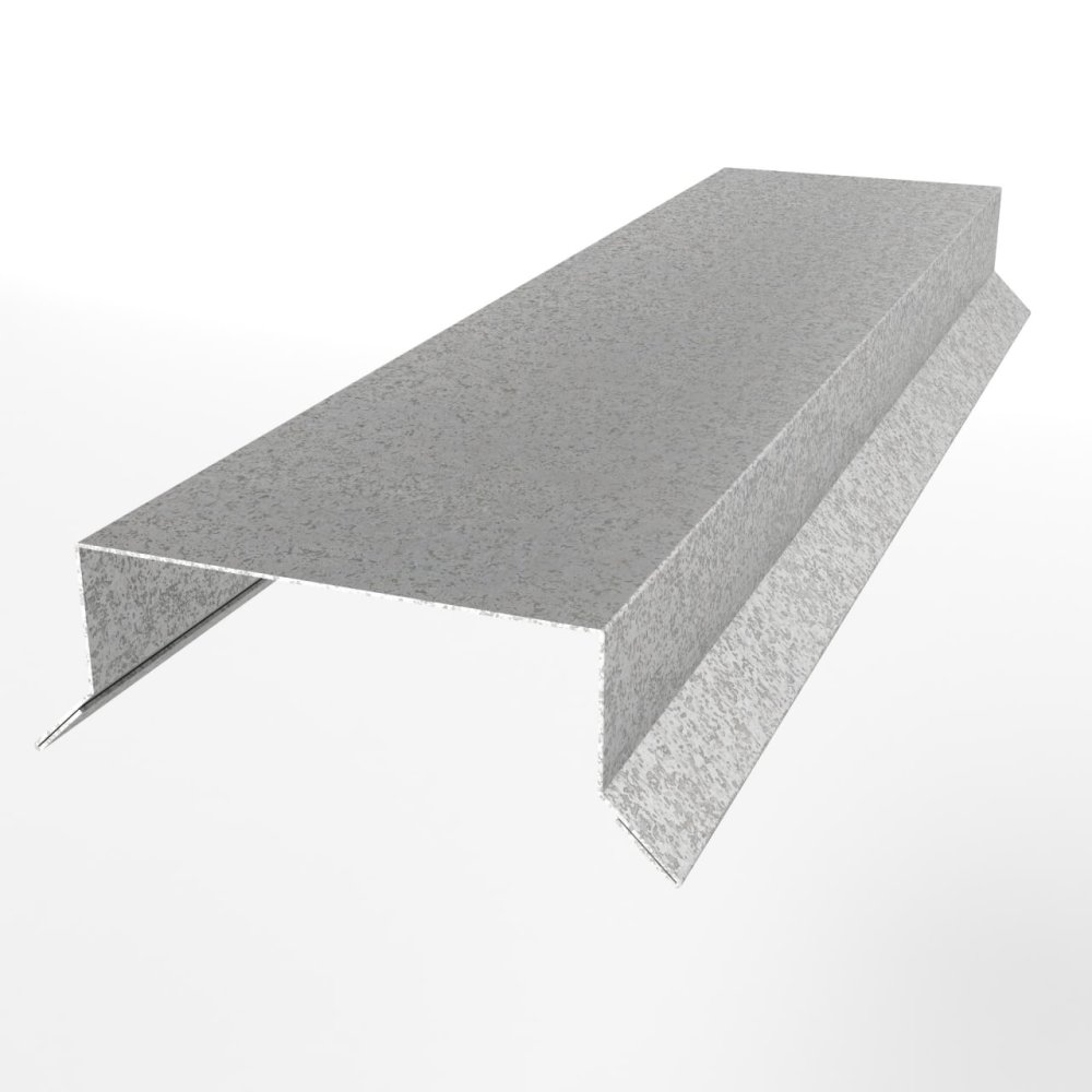 Парапет оцинкованный 0,5мм плоский с капельником