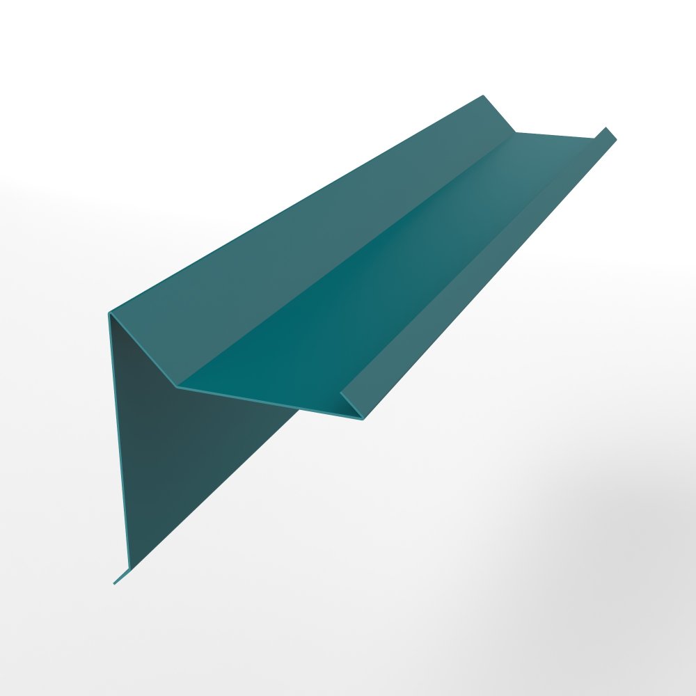 Планка ветровая двойная завальцовка оцинкованная с порошковым покрытием 0,45мм RAL 5021