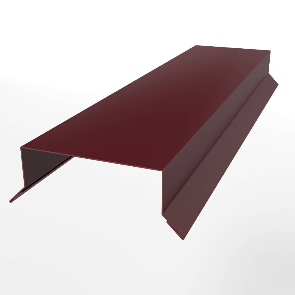 Парапет оцинкованный с порошковым покрытием 0,45мм RAL 3005