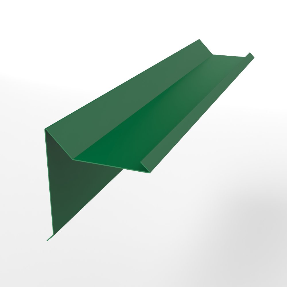 Планка ветровая двойная завальцовка оцинкованная с порошковым покрытием 0,45мм RAL 6029