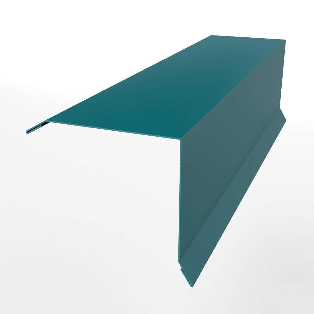 Планка примыкания нижняя для кровли оцинкованная с порошковым покрытием 0,45мм ширина менее 625 мм RAL 5021