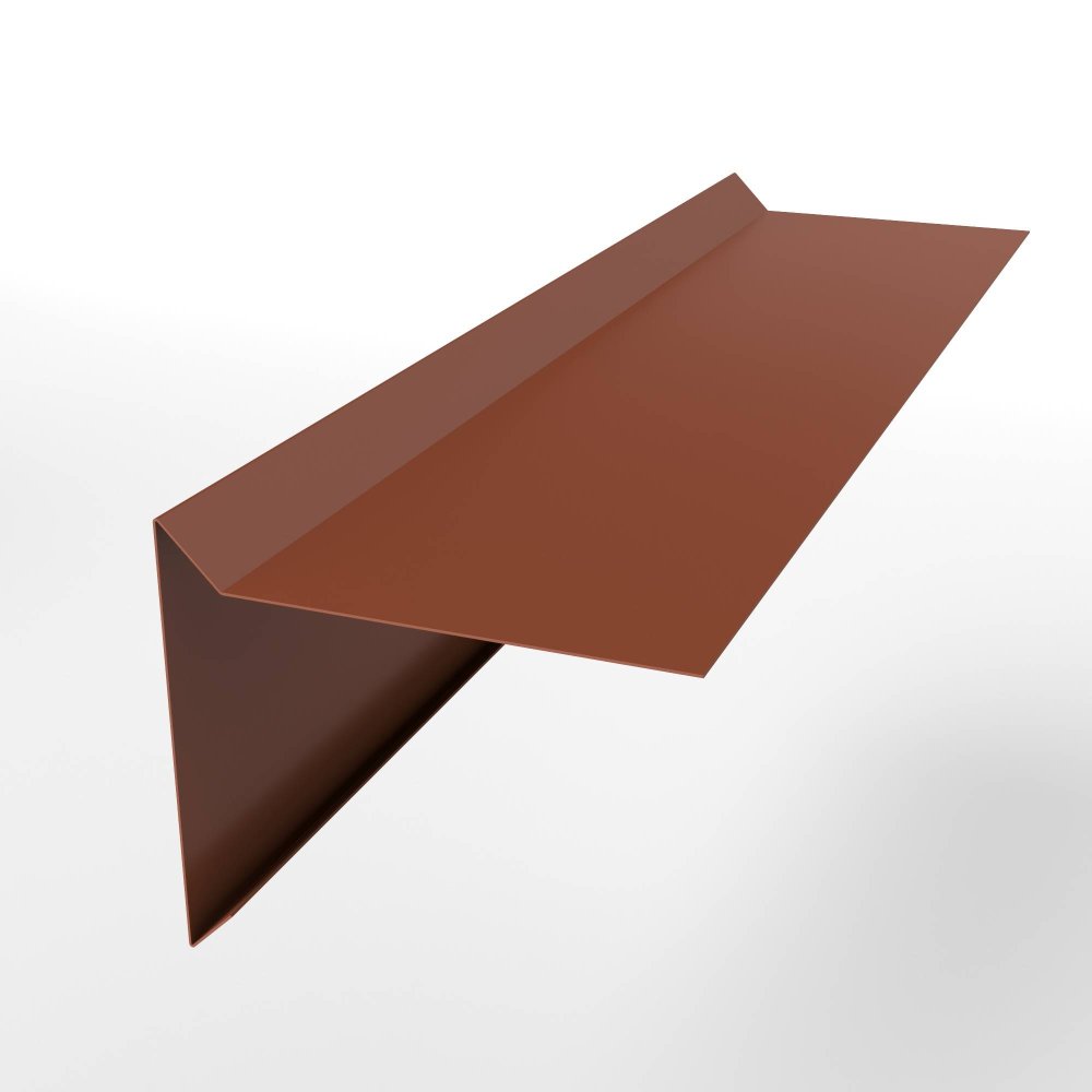 Планка ветровая простая оцинкованная с порошковым покрытием 0,45мм RAL 8004