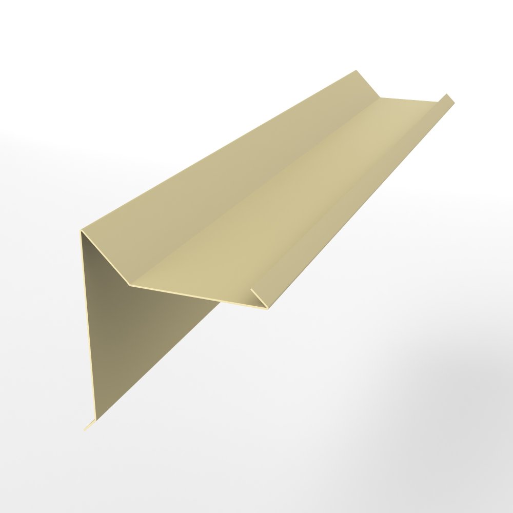 Планка ветровая двойная завальцовка оцинкованная с порошковым покрытием 0,45мм RAL 1014