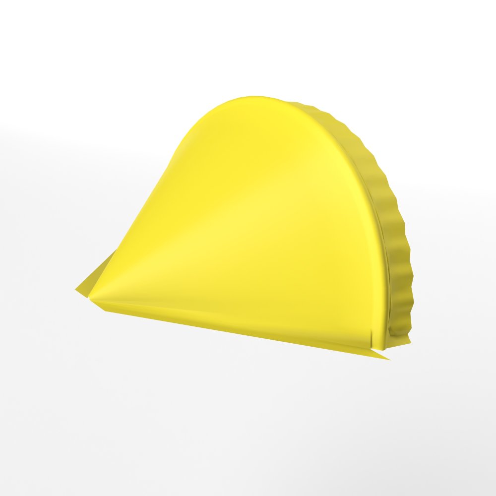 Заглушка к полукруглому коньку конусная для кровли оцинкованная с порошковым покрытием 0,45x301мм RAL 1018