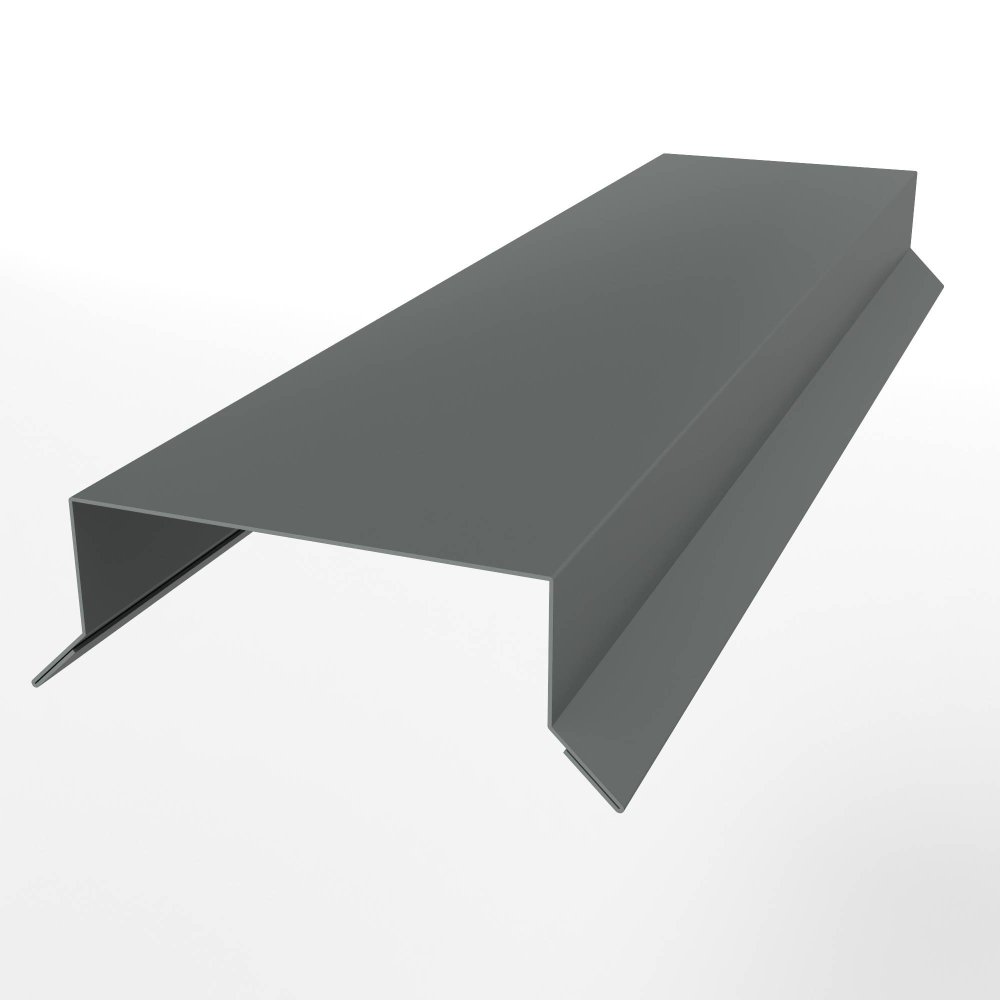 Парапет оцинкованный с порошковым покрытием 0,45мм RAL 7005