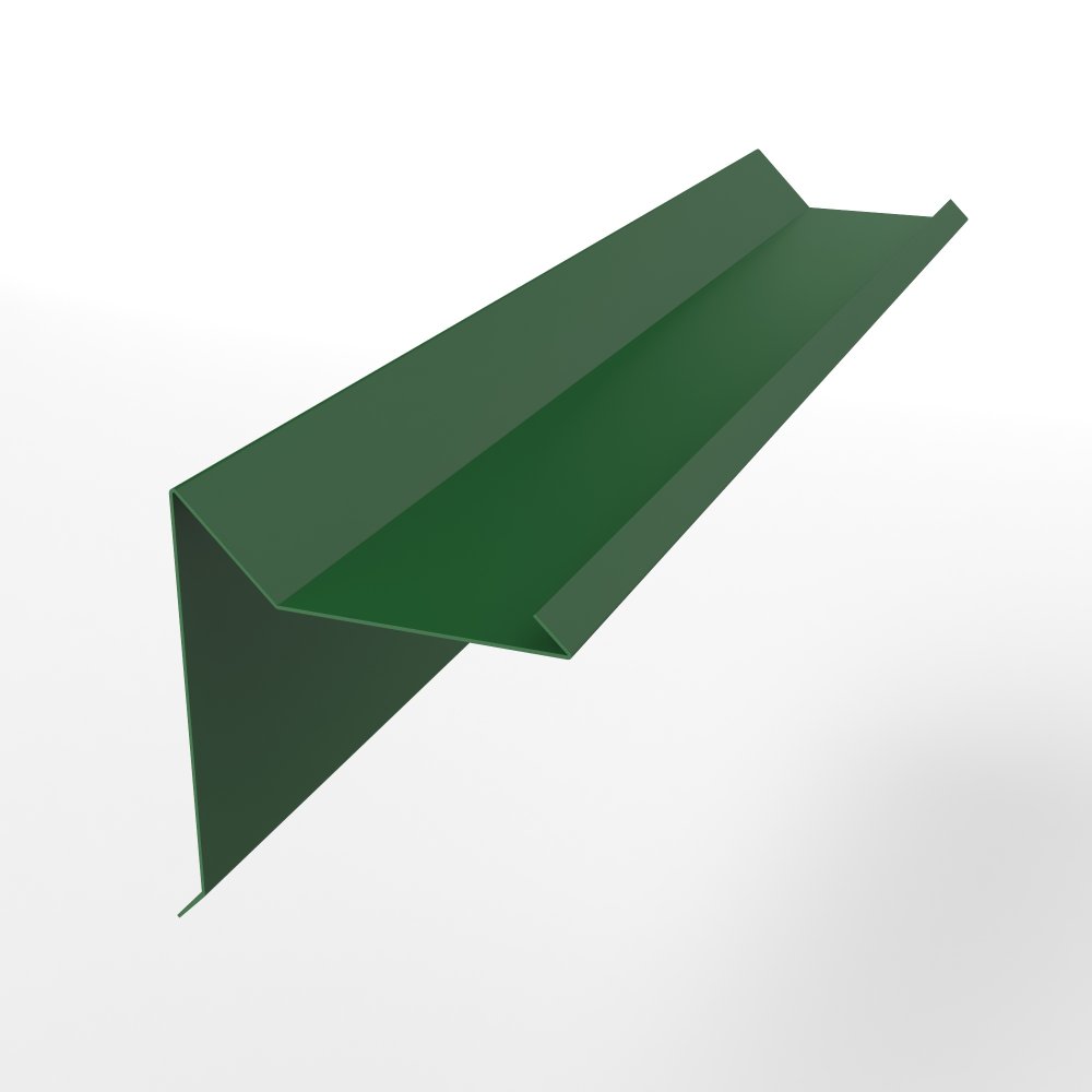 Планка ветровая двойная завальцовка оцинкованная с порошковым покрытием 0,45мм RAL 6002