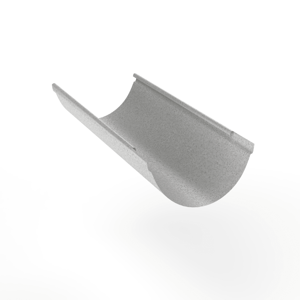 Желоб водосточный оцинкованный ф220х2000мм Желоб водосточный оцинкованный ф220х2000мм