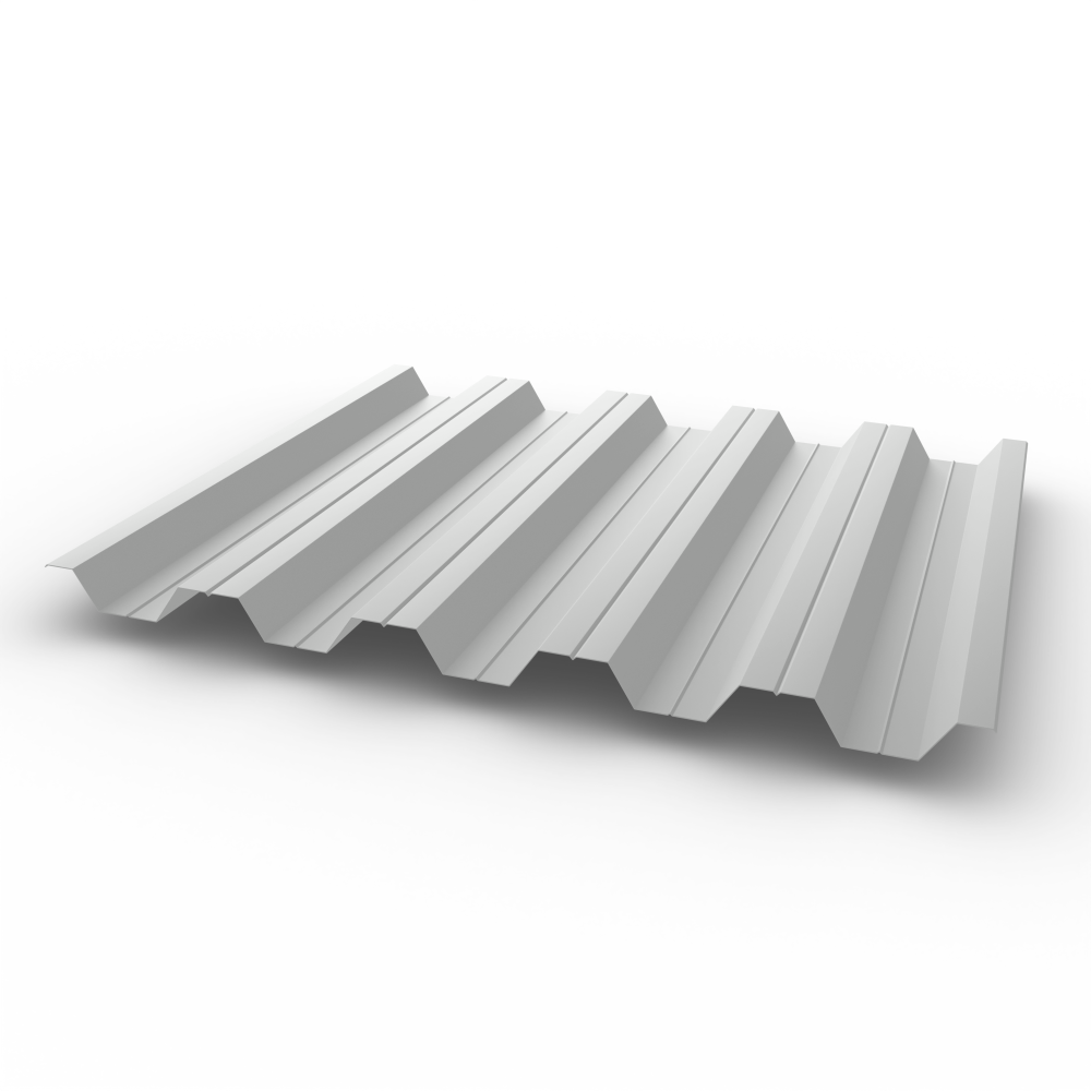 Профнастил НС35 - 0,5 - RAL 7047 оцинкованный, с полимерным покрытием (Полиэстер)