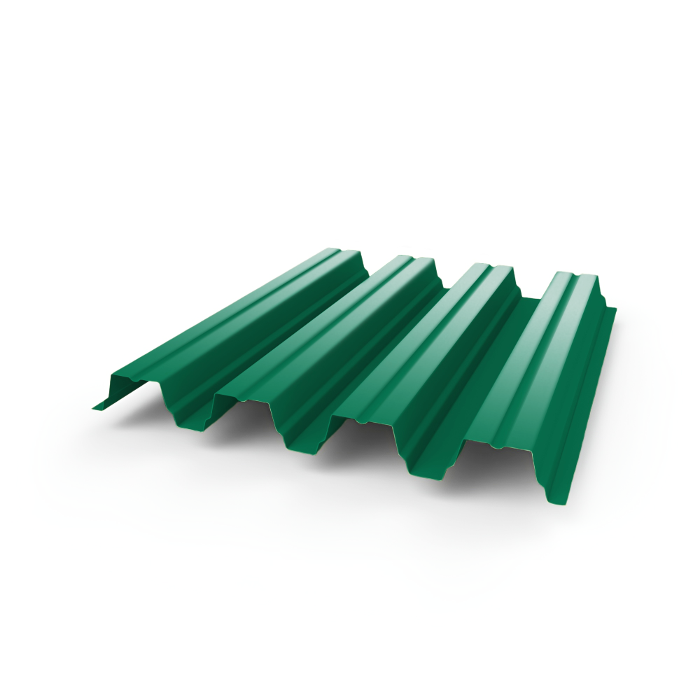 Профнастил Н75 - 0,8 (RAL 6024) с полимерным покрытием (полиэстер)