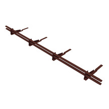 Снегозадержатель трубчатый 4 кронштейна Оцинков+порошковый окрас 3000мм Borge Снегозадержатель трубчатый 4 кронштейна Оцинков+порошковый окрас 3000мм Borge