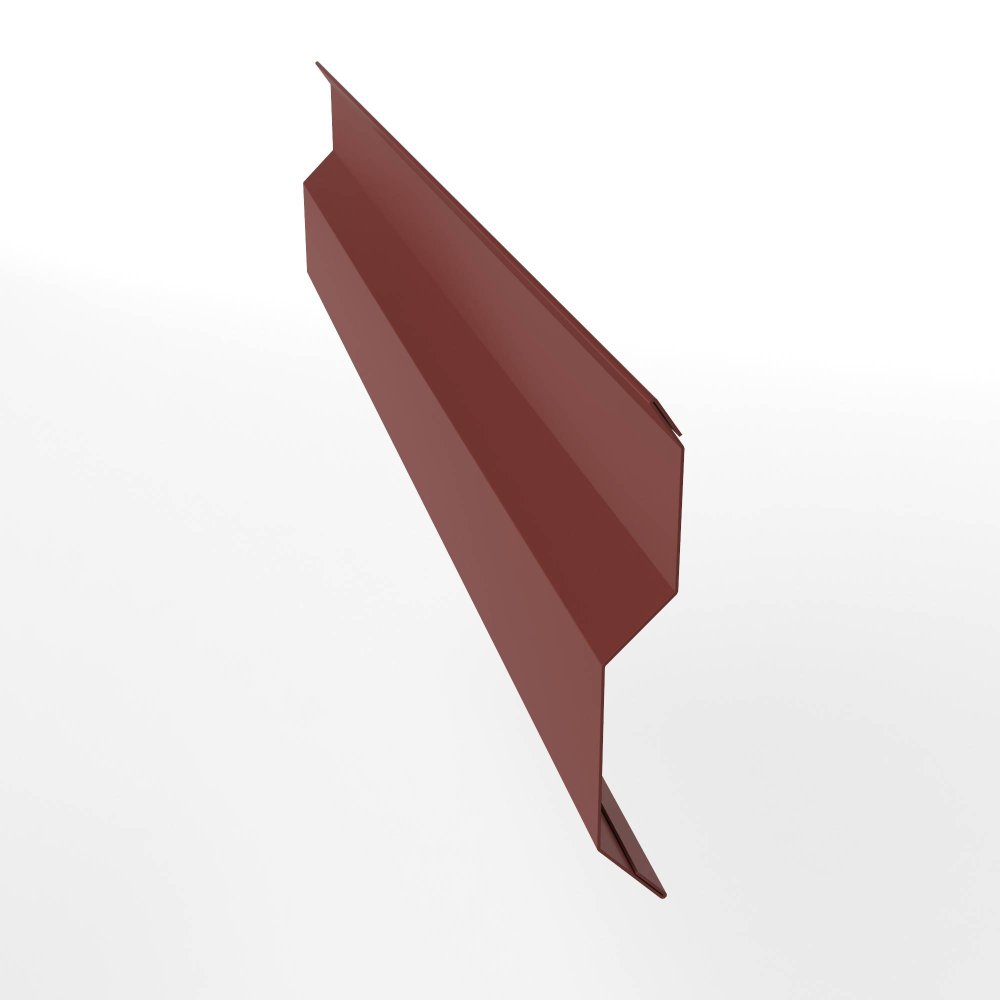 Планка примыкания в накладку для кровли оцинкованная с порошковым покрытием 0,45мм RAL 3009