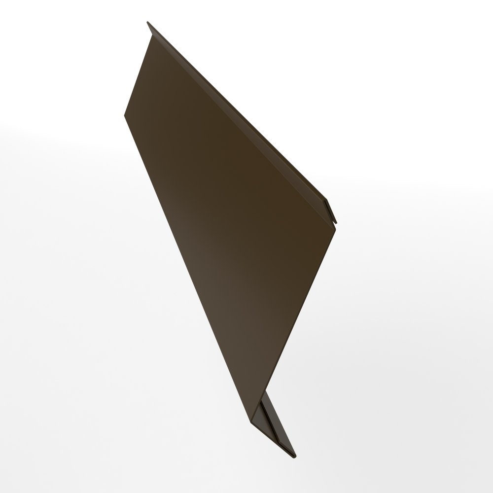 Планка примыкания в штробу для кровли оцинкованная с порошковым покрытием 0,45мм RR 32