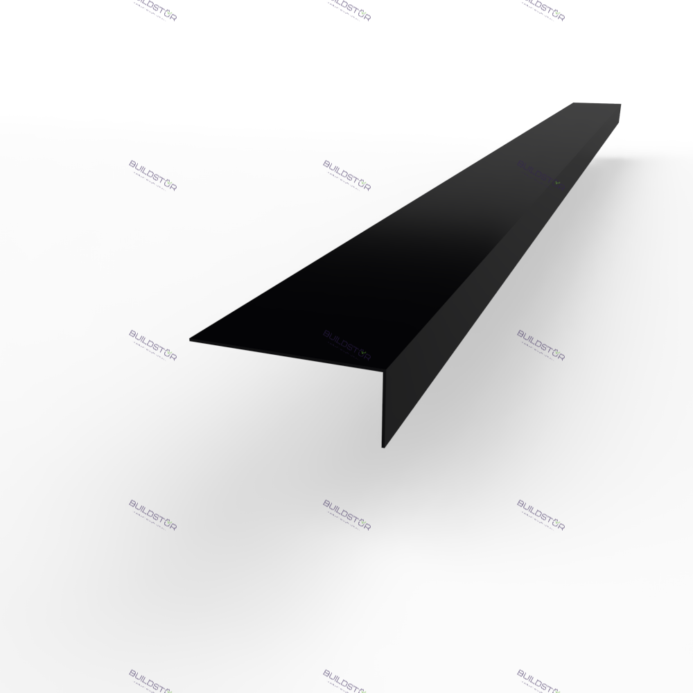 Лобовая планка (RAL 9005) оцинкованная, с порошковым покрытием 0,45 мм