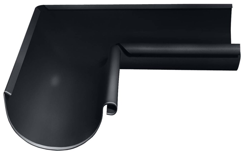 Угол желоба 90гр. внутренний оцинкованный Grand Line Optima ф125х325мм  RAL 7024