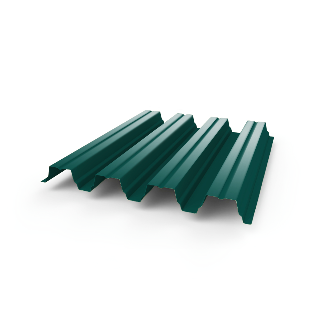 Профнастил Н75 - 0,8 (RAL 6036) с полимерным покрытием (полиэстер)