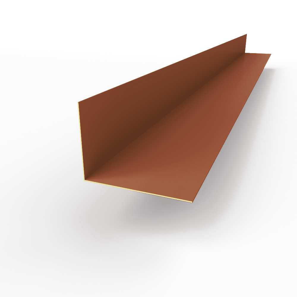 Угол внутренний RAL 8004 оцинкованный с порошковым покрытием  0,45 мм