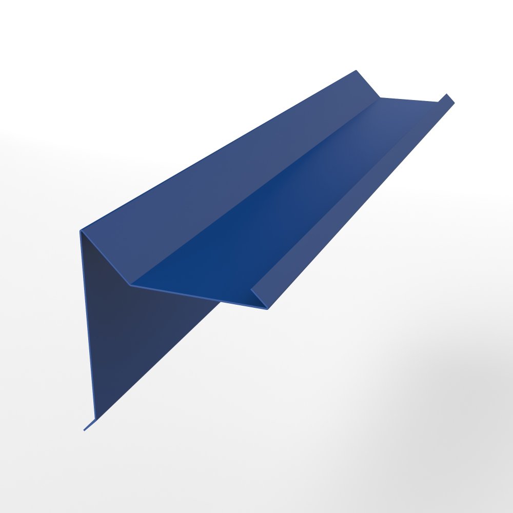 Планка ветровая двойная завальцовка оцинкованная с порошковым покрытием 0,45мм RAL 5005