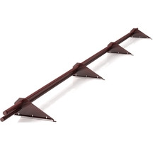 Снегозадержатель трубчатый 4 кронштейна Оцинков+порошковый окрас 3000мм Металлик и КО Снегозадержатель трубчатый 4 кронштейна Оцинков+порошковый окрас 3000мм Металлик и КО