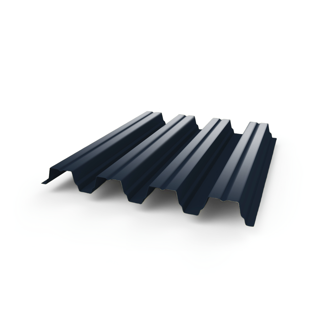 Профнастил Н75 - 0,8 (RAL 5011) с полимерным покрытием (полиэстер)