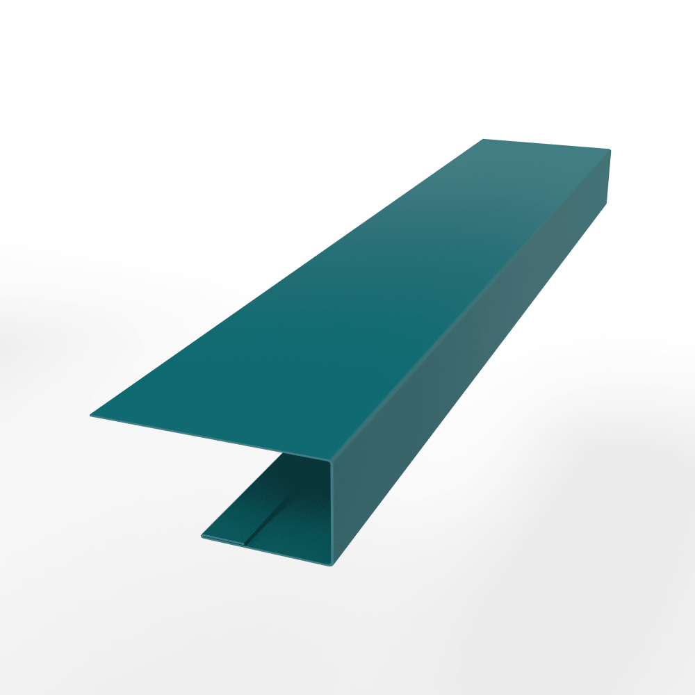 J-Профиль 18 мм RAL 5021 оцинкованный с порошковым покрытием 0,7 мм