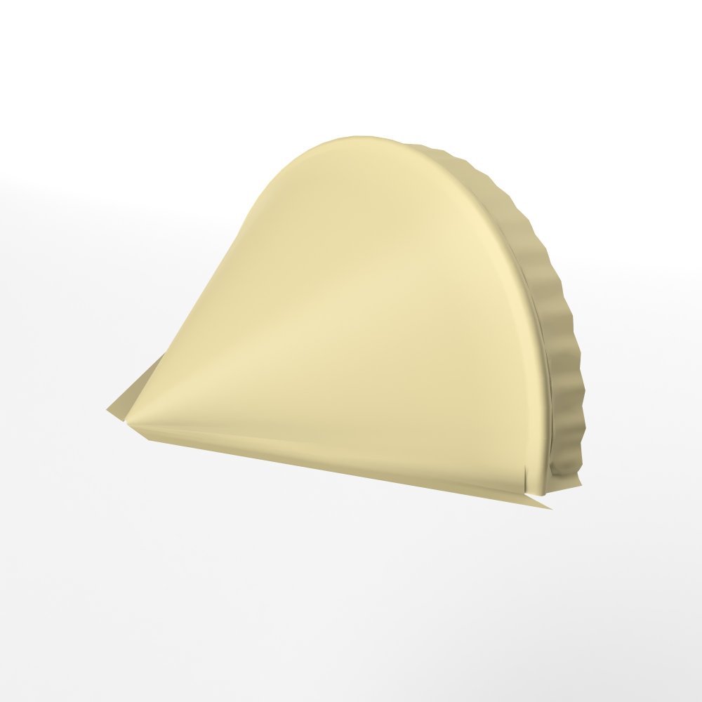 Заглушка к полукруглому коньку конусная для кровли оцинкованная с порошковым покрытием 0,45x301мм RAL 1014