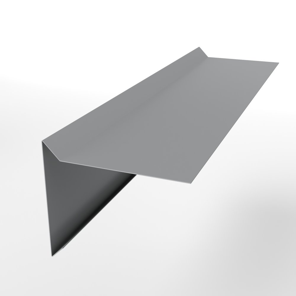 Планка ветровая простая оцинкованная с порошковым покрытием 0,45мм RAL 7004