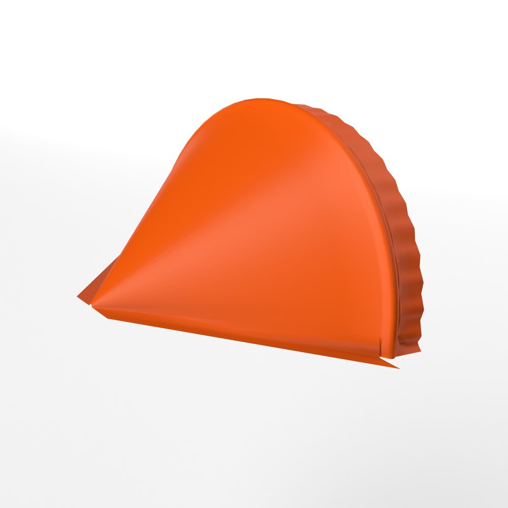Заглушка к полукруглому коньку конусная для кровли оцинкованная с порошковым покрытием 0,45x301мм RAL 2004
