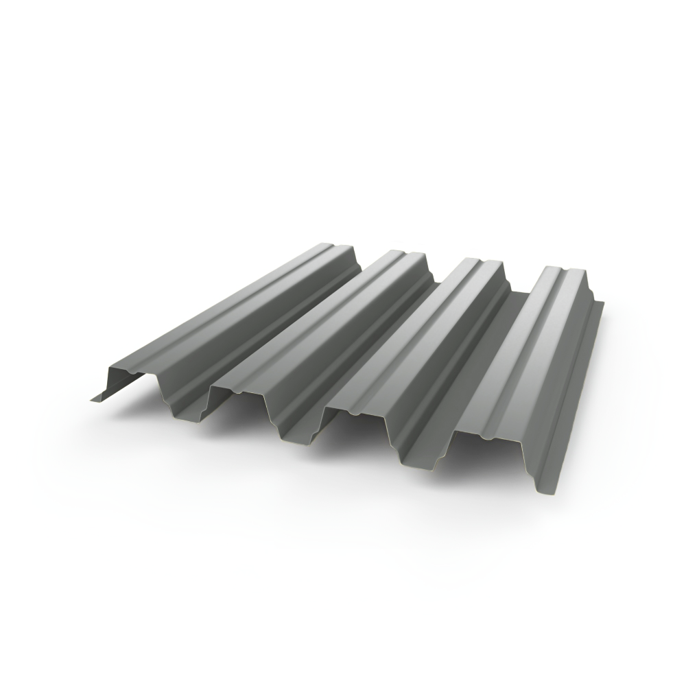 Профнастил Н75 - 0,8 (RAL 7042) с полимерным покрытием (полиэстер)