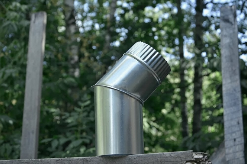 Колено водосточное оцинкованное ф216мм