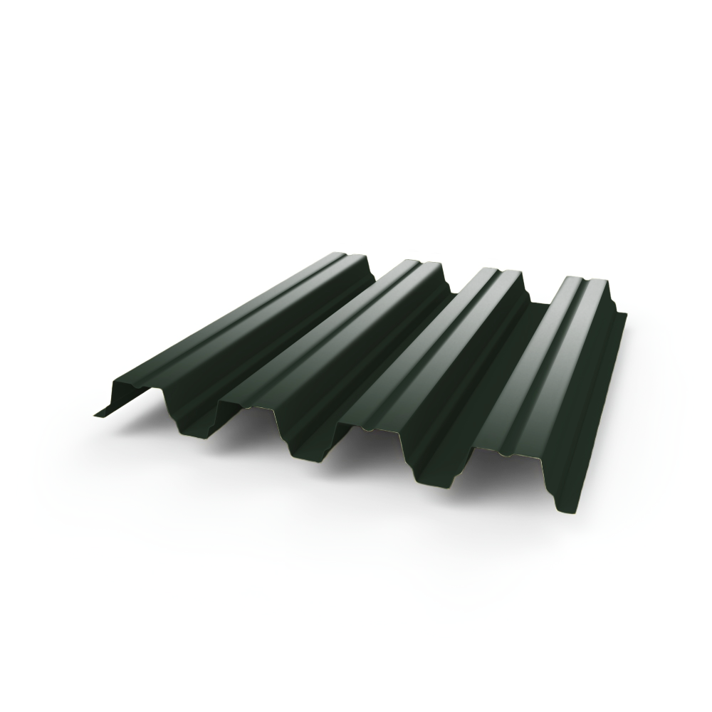 Профнастил Н75 - 0,8 (RAL 6009) с полимерным покрытием (полиэстер)