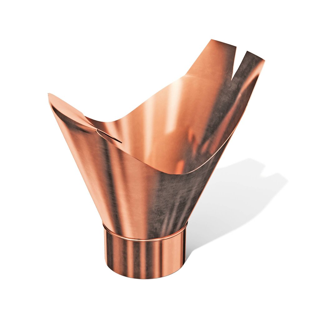 Воронка водосточного желоба медная накладная ф180мм Воронка водосточного желоба медная накладная ф180мм