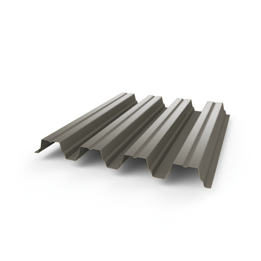 Профнастил Н75 - 0,8 (RAL 7048) с полимерным покрытием (полиэстер)