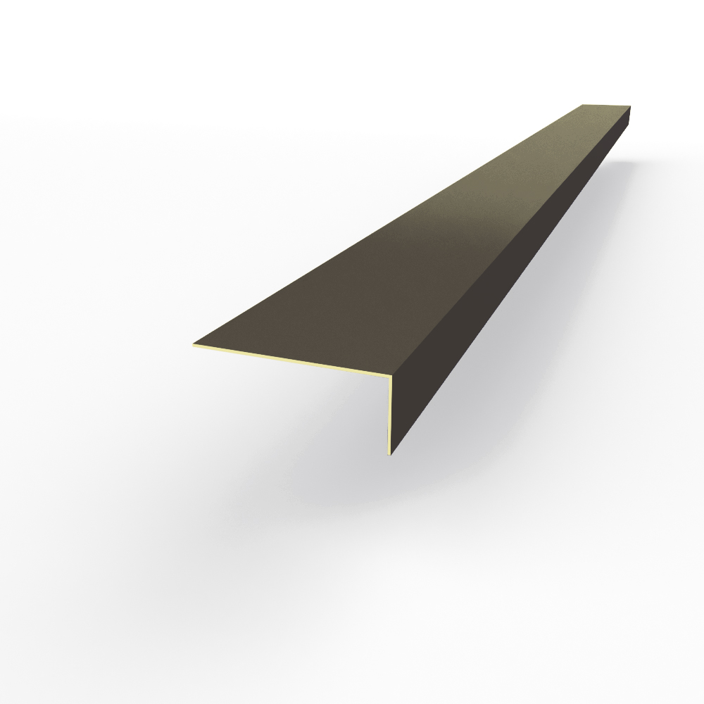 Лобовая планка (RAL 8019) оцинкованная, с порошковым покрытием 0,45 мм