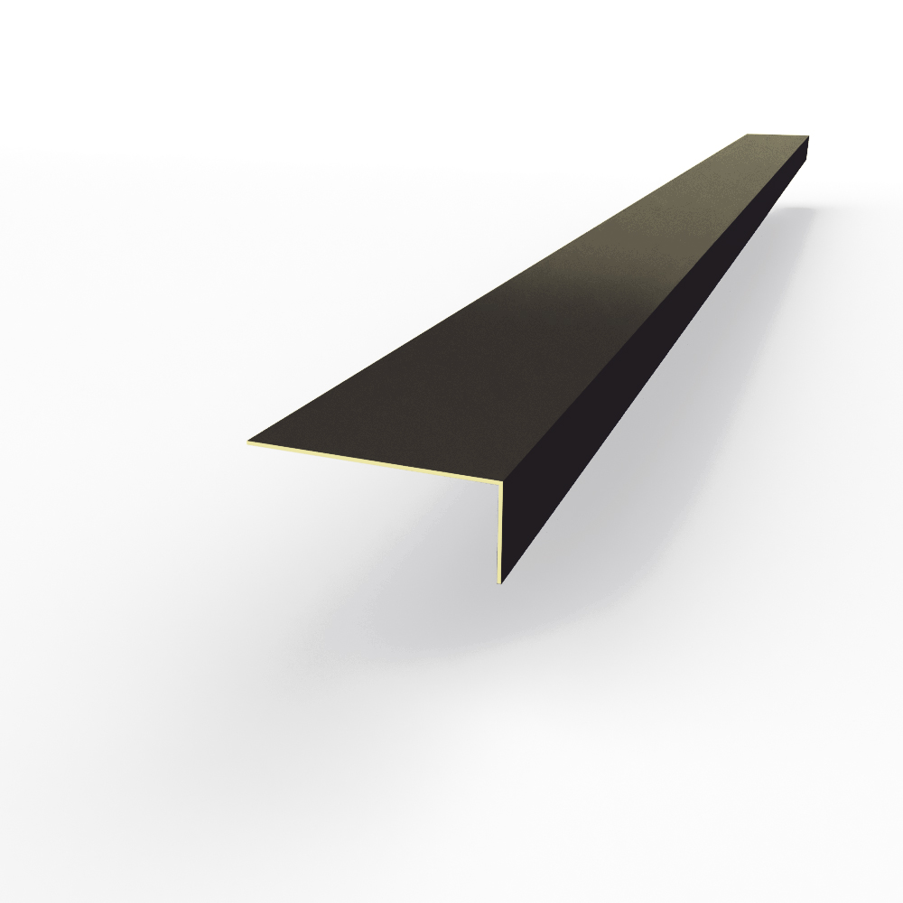 Лобовая планка (RAL 8022) оцинкованная, с порошковым покрытием 0,45 мм