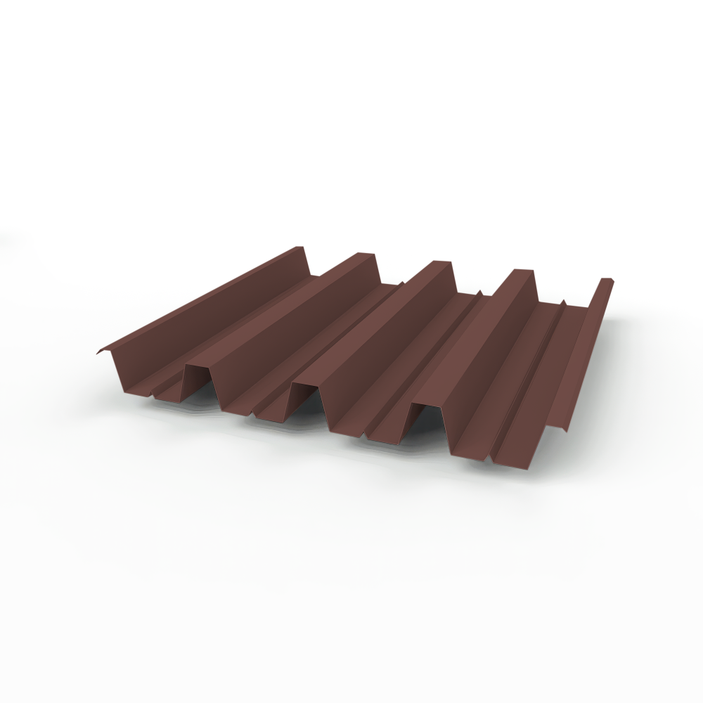 Профнастил Н60 (RAL 8015) 0,65х845мм оцинкованный, с полимерным покрытием (Полиэстер)