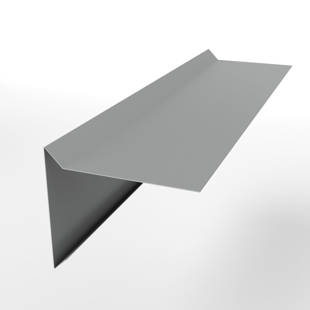 Планка ветровая простая оцинкованная с порошковым покрытием 0,45мм RAL 9006