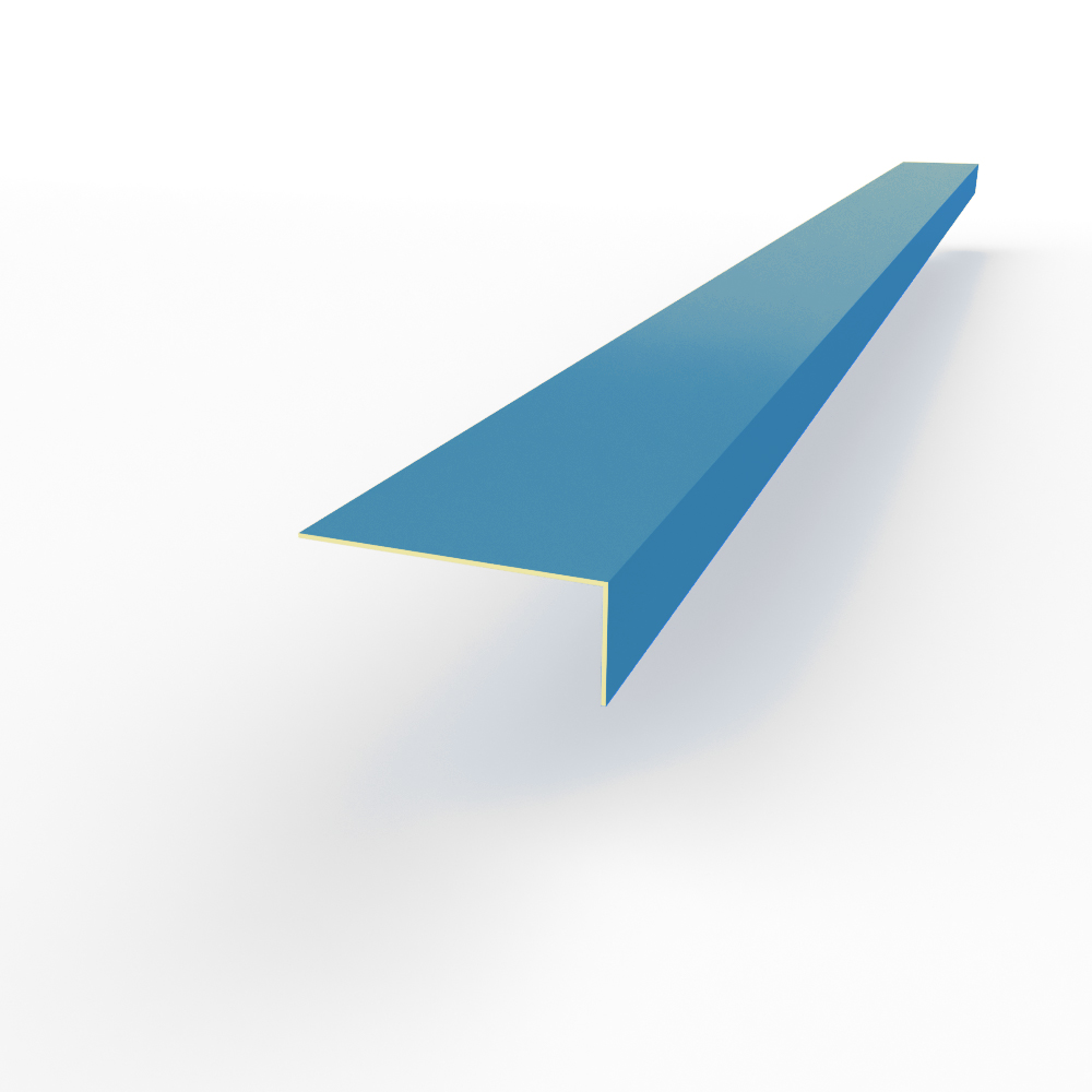 Лобовая планка (RAL 5012) оцинкованная, с порошковым покрытием 0,45 мм