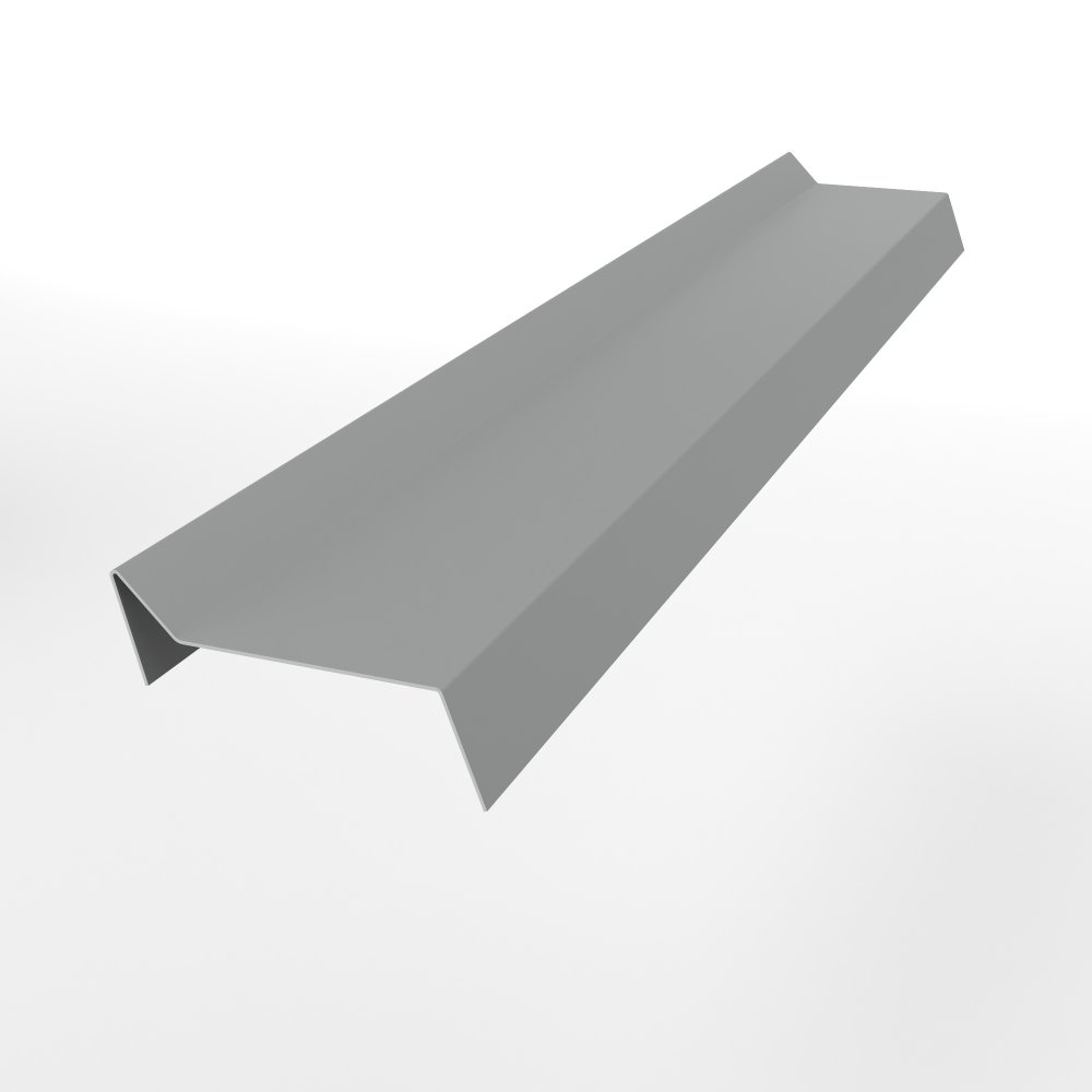 Планка примыкания для мягкой кровли оцинкованная с порошковым покрытием 0,45мм RAL 9006