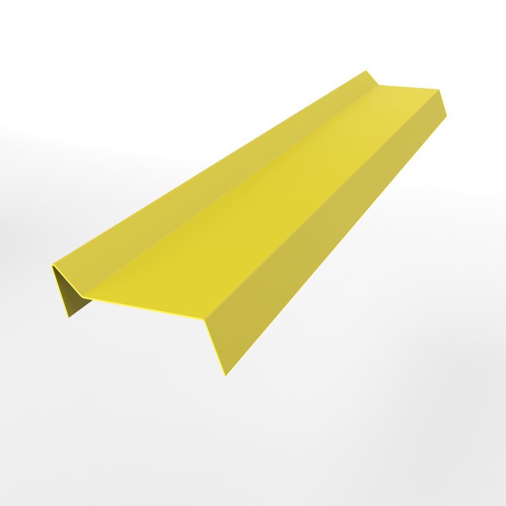 Планка примыкания для мягкой кровли оцинкованная с порошковым покрытием 0,45мм RAL 1018