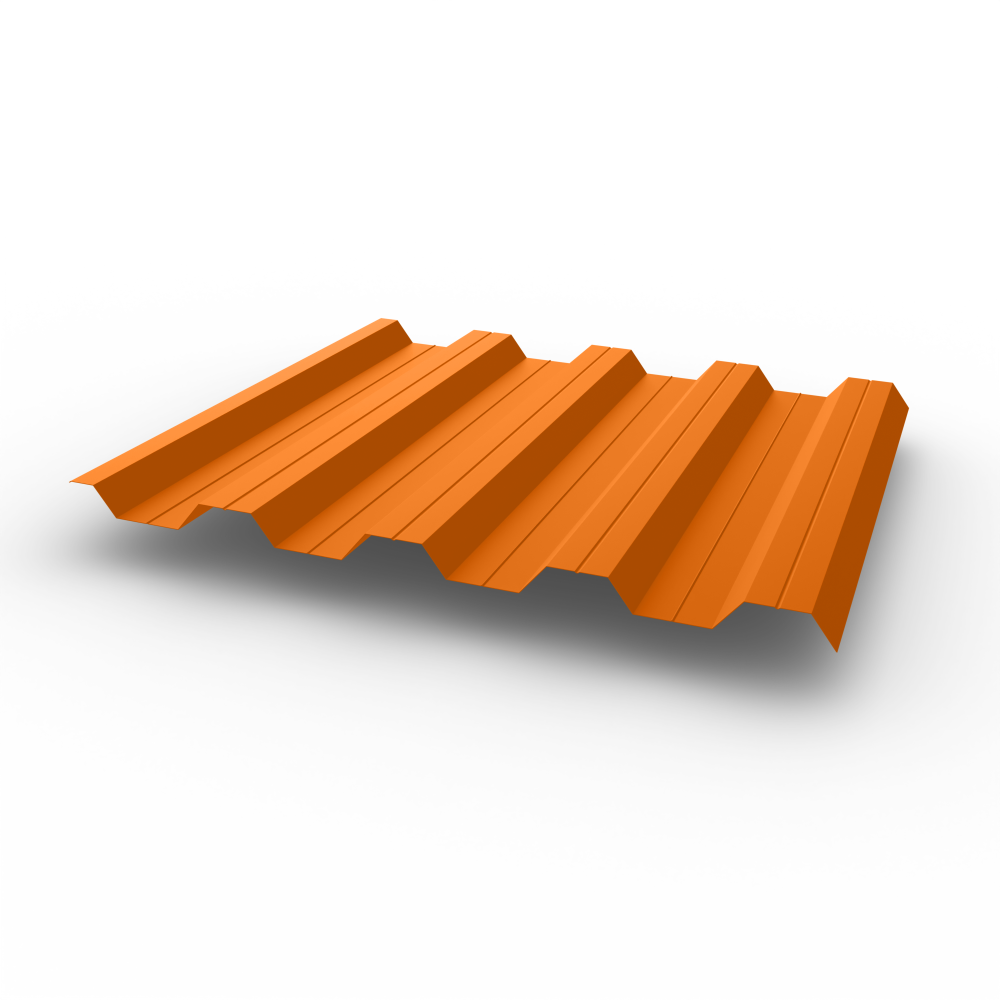 Профнастил НС44 (RAL 2011) 0,8х1047мм оцинкованный, с полимерным покрытием (Полиэстер)