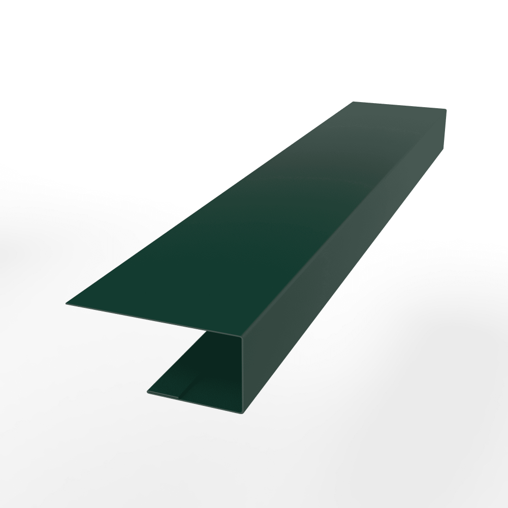 J-Профиль 18 мм RAL 6005 оцинкованный с порошковым покрытием 0,7 мм